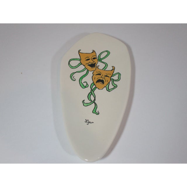 1970s Mid-Century Appetizer Plates Signed - Set of 2 For Sale - Image 4 of 7