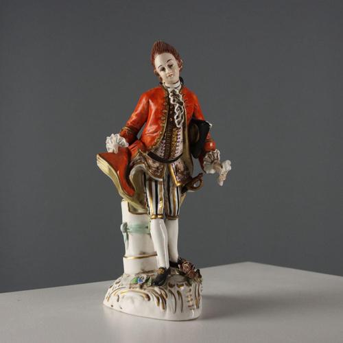 Antique 19th Century Figurines from Rudolstadt Porcelain, Germany, Set of 2 For Sale - Image 9 of 16