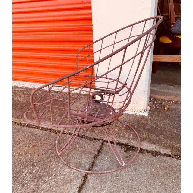 Metal Vintage Homecrest Style Swivel Barrel Chairs-Set of 4 For Sale - Image 7 of 7