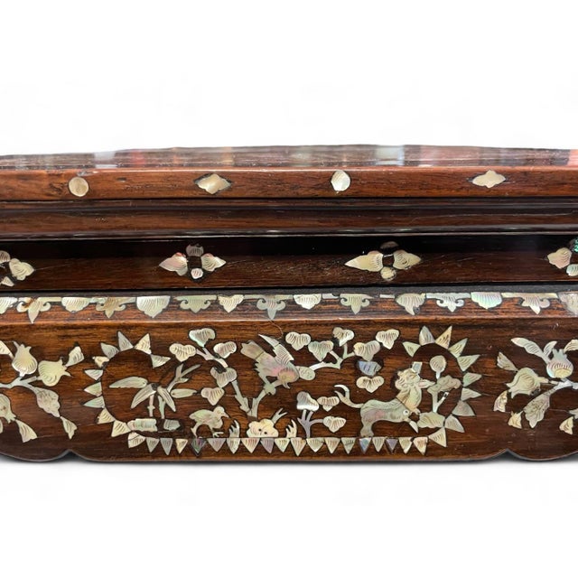 Chinese Altar Table Mother-Of-Pearl Decoration For Sale In Tampa - Image 6 of 11