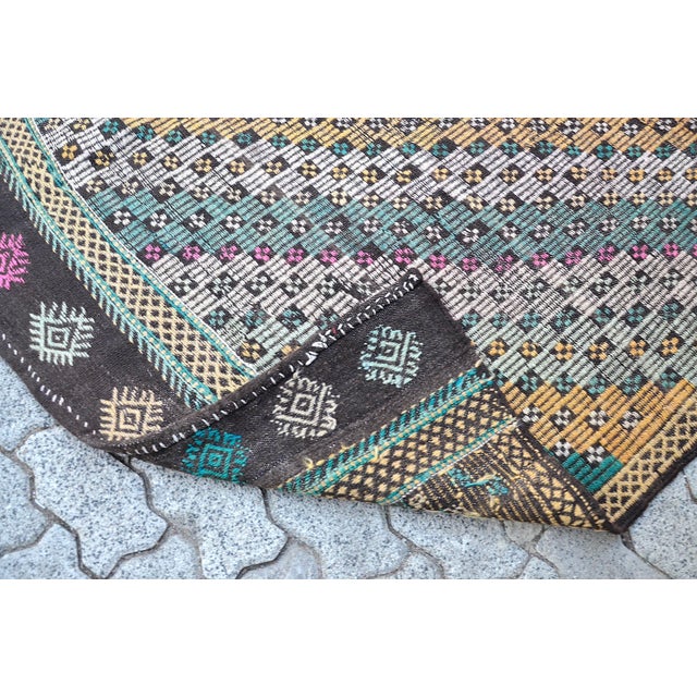 1960s Vintage Handmade Kilim Rug For Sale - Image 10 of 11