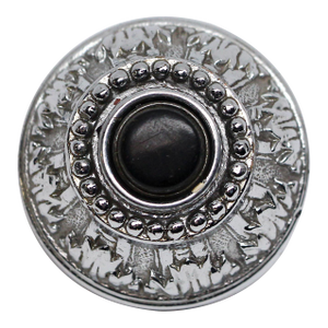Waldorf Astoria Silver Ornate Doorbell With Black Button