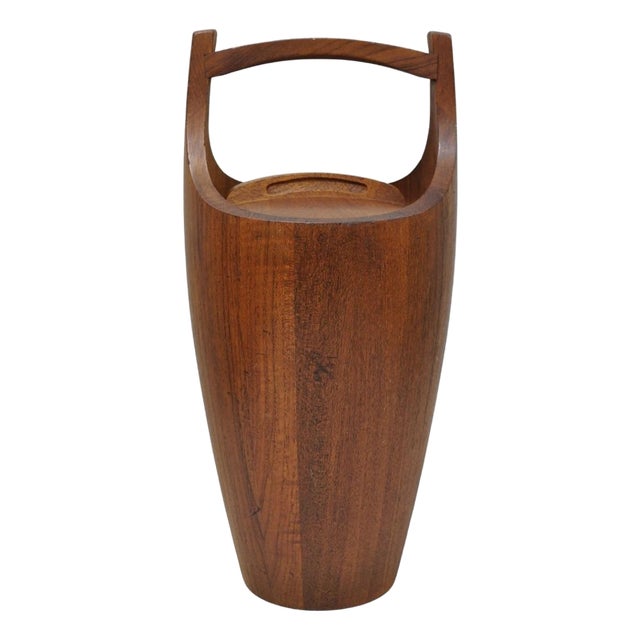 Vintage Mid Century Danish Modern Staved Teak Jens Quistgaard Ice Bucket Dansk For Sale