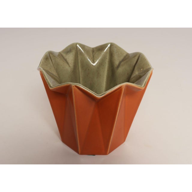 Petite architectural ceramic vase by Belle Kogan, arguably America's first female industrial designer, for Red Wing...