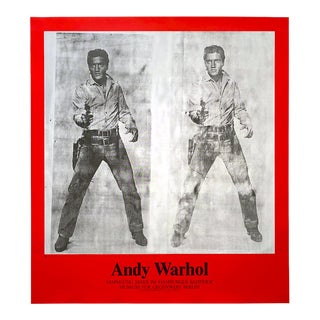Andy Warhol Foundation Vintage 1996 Pop Art Lithograph Print Museum Poster " Double Elvis " 1963 For Sale