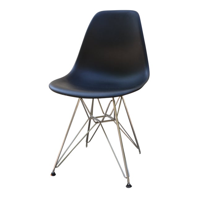 Eames 3rd Generation Black Molded Plastic Eiffel Chair Chairish