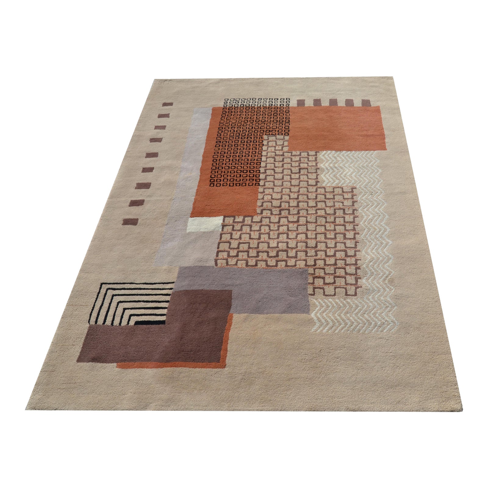 MidCentury Modern Carpet, Rug by JJB Chairish