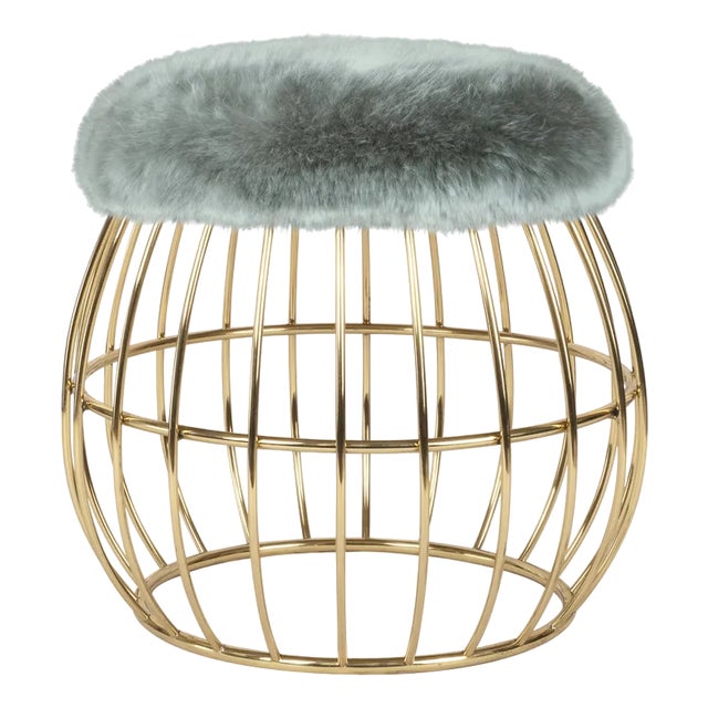 Andy Stool Brass by Ottiu For Sale