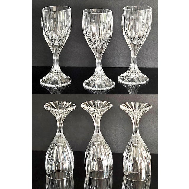 Vintage Crystal Cordial Glasses in Park Lane Pattern by Mikasa, Set of 3 For Sale - Image 9 of 13