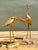 Metal Vintage Polished Brass Cranes - Set of 2 For Sale - Image 7 of 7