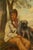 Textile English 1880s Oil on Canvas Painting of a Boy with His Dog in Antique Gilt Frame For Sale - Image 7 of 12