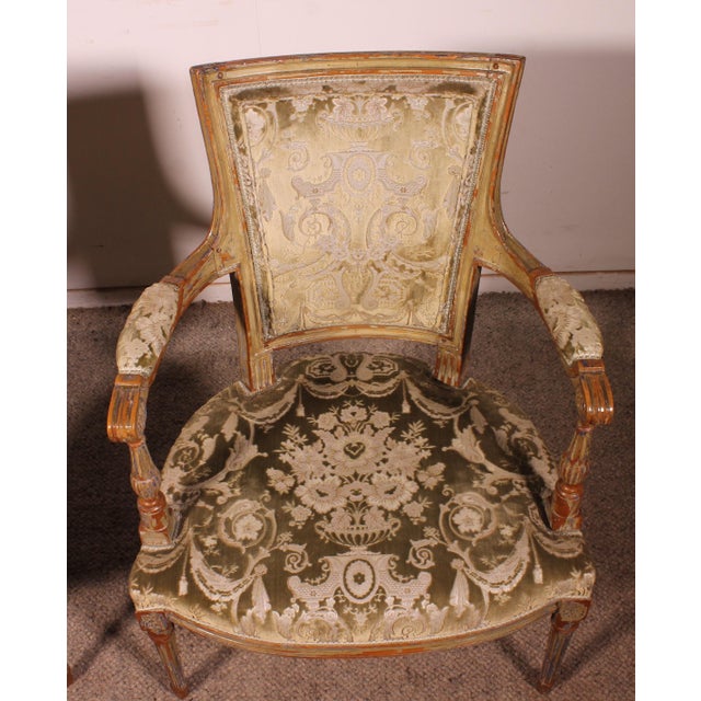 18th Century Louis XVI Cabriolet Armchairs, Set of 2 For Sale - Image 14 of 16