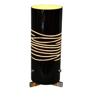 Modern Oggetti Luce Dune Due Black and Sand Hand Blown Table Lamp by Simona For Sale