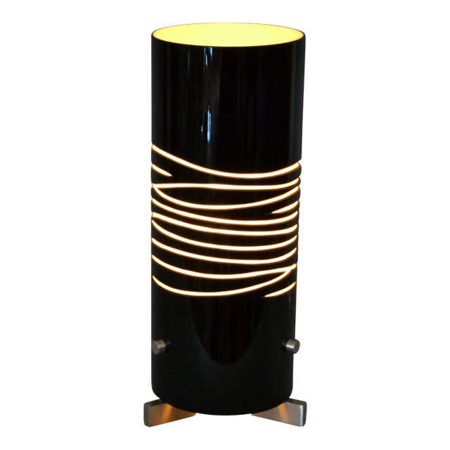 Modern Oggetti Luce Dune Due Black and Sand Hand Blown Table Lamp by Simona For Sale