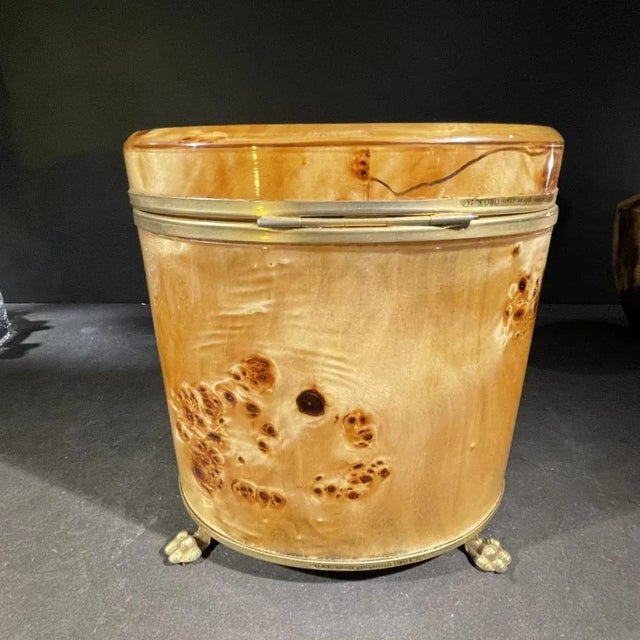 Italian Burl Walnut Smoking Set, 1970s For Sale - Image 12 of 16