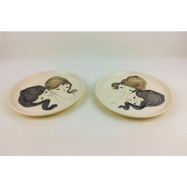 Vallauris Plates by Brescon, 1950, Set of 2 For Sale - Image 4 of 12