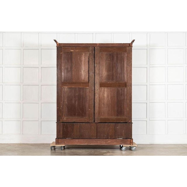Large English Inlaid Mahogany Double Wardrobe, 1890 For Sale - Image 17 of 18