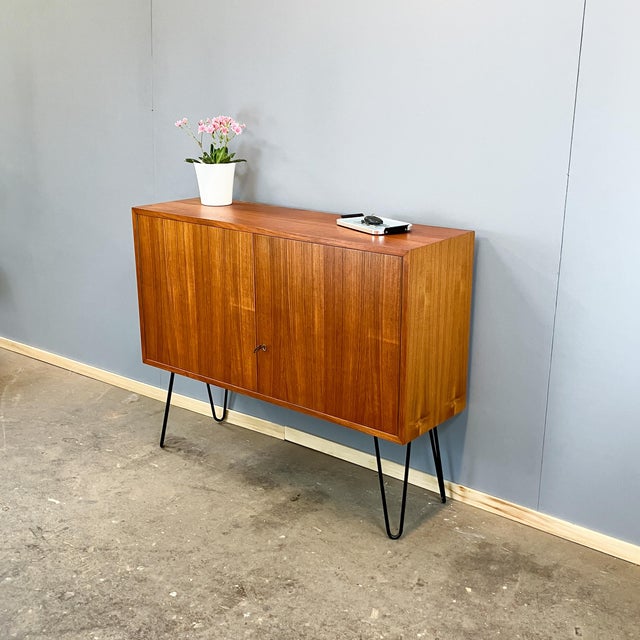 Small Mid-Century Modern Sideboard in Teak, 1960s For Sale - Image 6 of 12