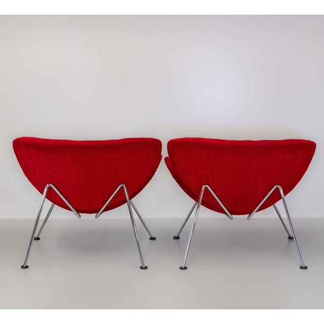 Vintage Orange Slice Chairs by Pierre Paulin for Artifort, 1970s, Set of 2 For Sale - Image 6 of 18