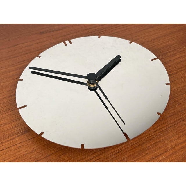 Postmodern German Chrome Wall Clock from Junghans, 1980s For Sale - Image 18 of 18