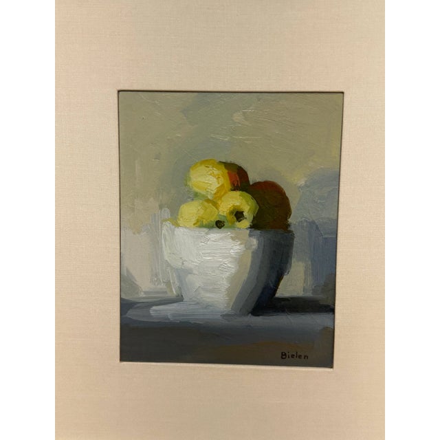 Stanley Bielen "Ladi Apples" Oil on Paper + Signed, Circa 2001 For Sale - Image 12 of 12
