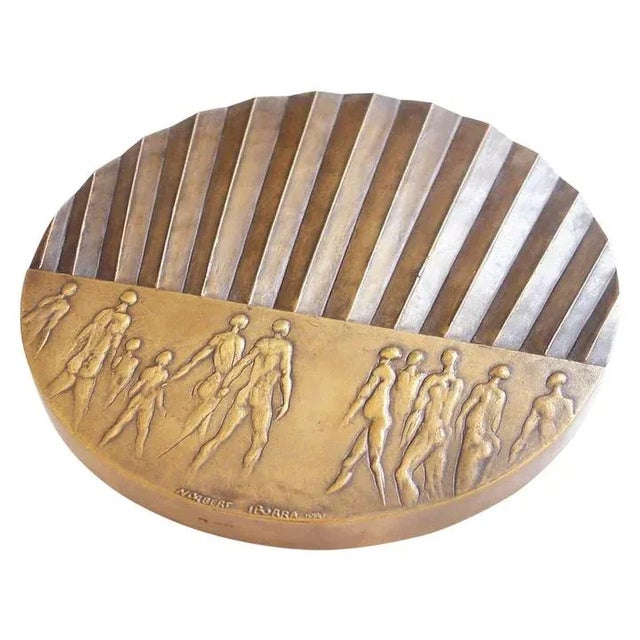 1990s 1990s Large Modernist French Bronze Plaque For Sale - Image 5 of 5