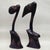 Mid century African sculpture wood art with highly stylized, minimalist heads Wonderfully carved with elongated necks...