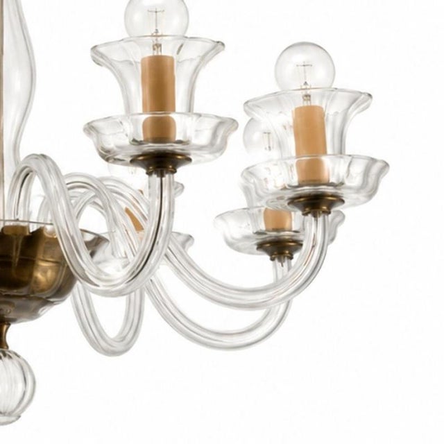 20th Century Italian Murano Glass Chandelier For Sale - Image 5 of 6