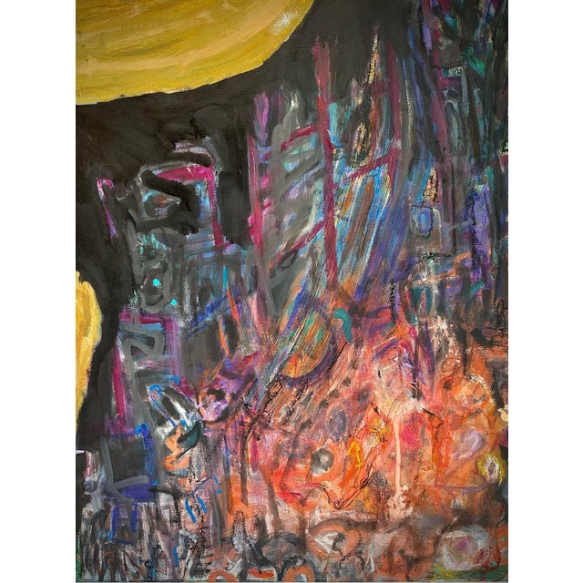 Dramatic Modern Abstract Painting by Roderick Coles For Sale - Image 6 of 12