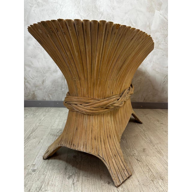 Wood Console Table from McGuire, 1980s For Sale - Image 7 of 12