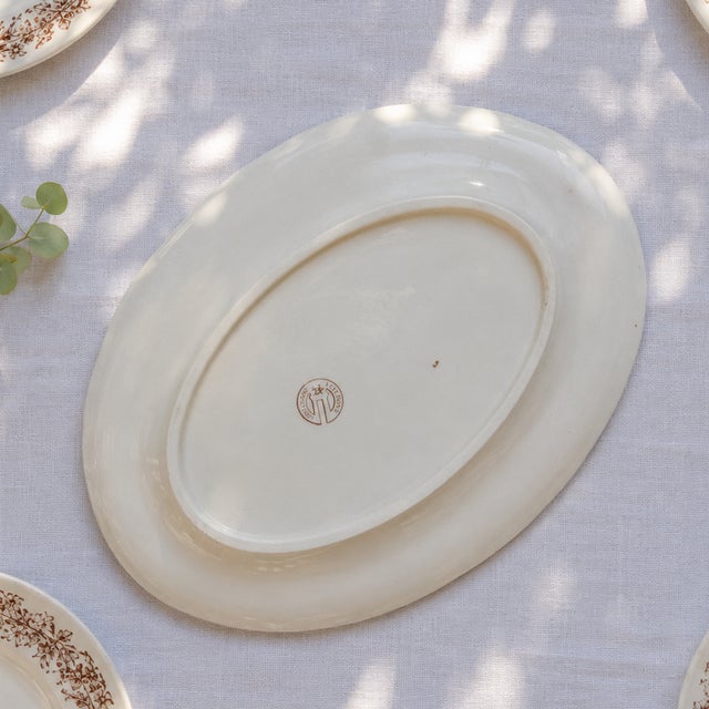 French Oval Platter from Longchamp, 1890 For Sale - Image 6 of 8
