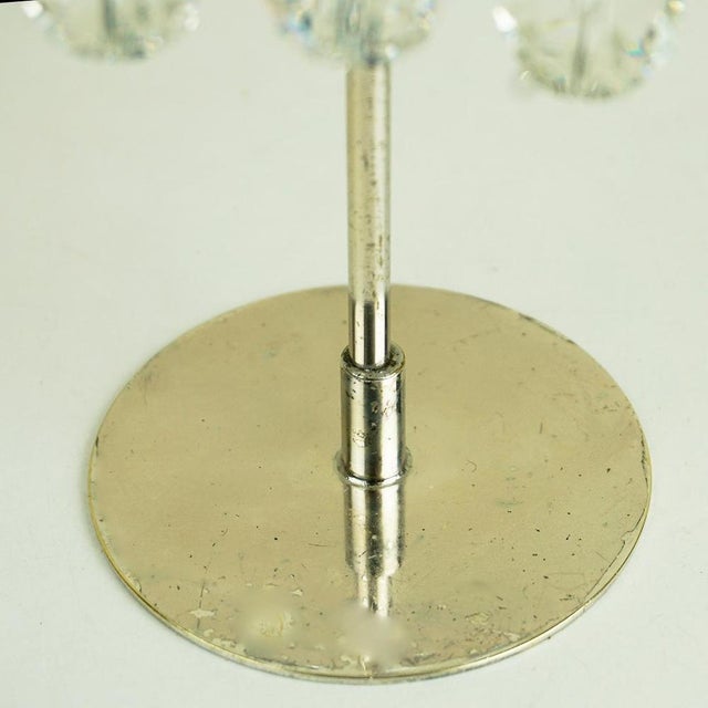 Mid-Century Modern Mid-Century Austrian Crystal Glass and Silver Candleholder by J.L. Lobmeyr, 1980s For Sale - Image 3 of 10