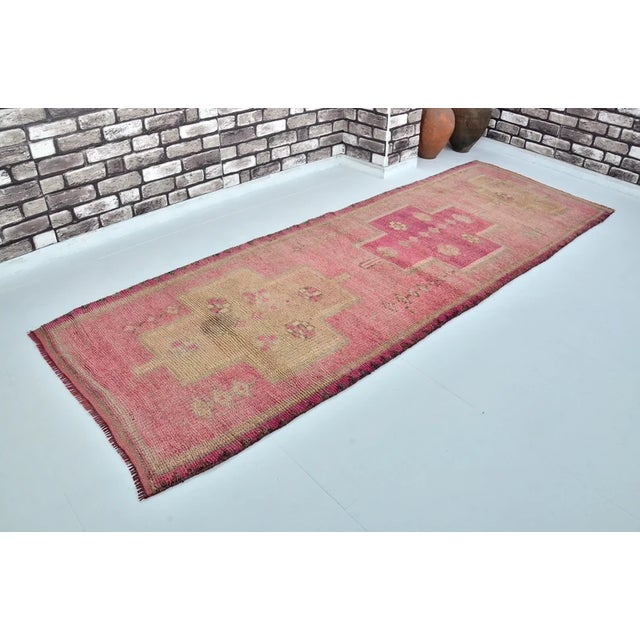 Turkish 1950s Decorative Anatolian Handknotted Wool Runner For Sale - Image 3 of 10