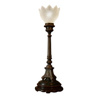 Edwardian Silver Plate Ecclesiastical Altar Table Lamp, 1910 For Sale