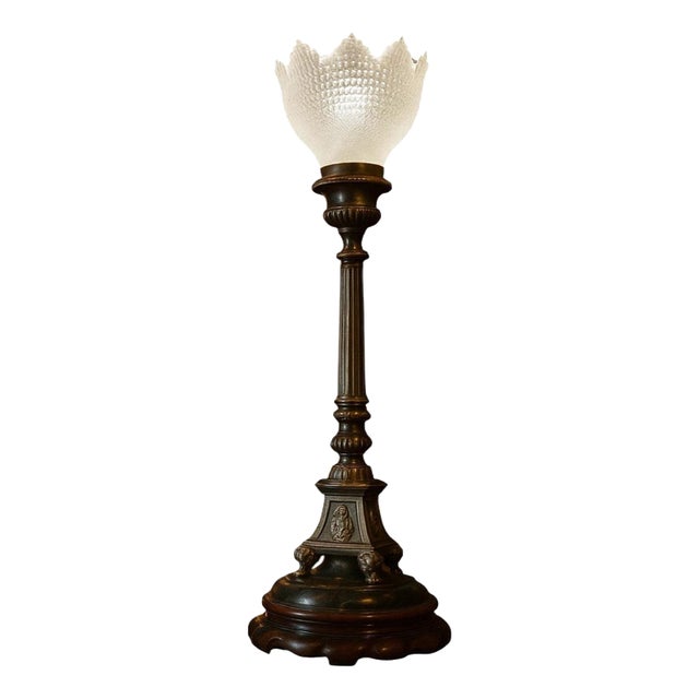 Edwardian Silver Plate Ecclesiastical Altar Table Lamp, 1910 For Sale