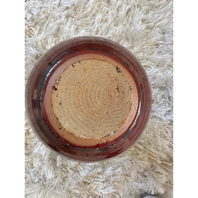 Vintage Italian Modernist Handcrafted Pottery Vase For Sale In Los Angeles - Image 6 of 11