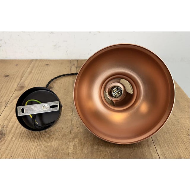 Vintage Industrial Copper Ceiling Lamp For Sale - Image 13 of 16