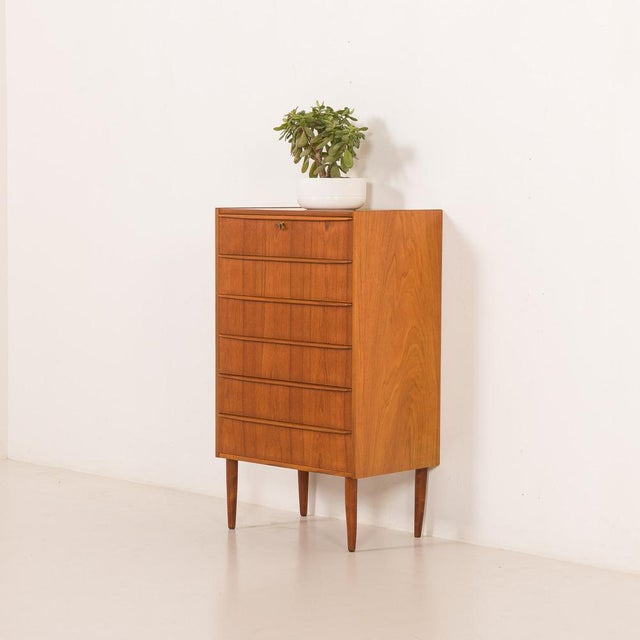 Danish Teak Chest of Drawers, 1960s For Sale - Image 4 of 13