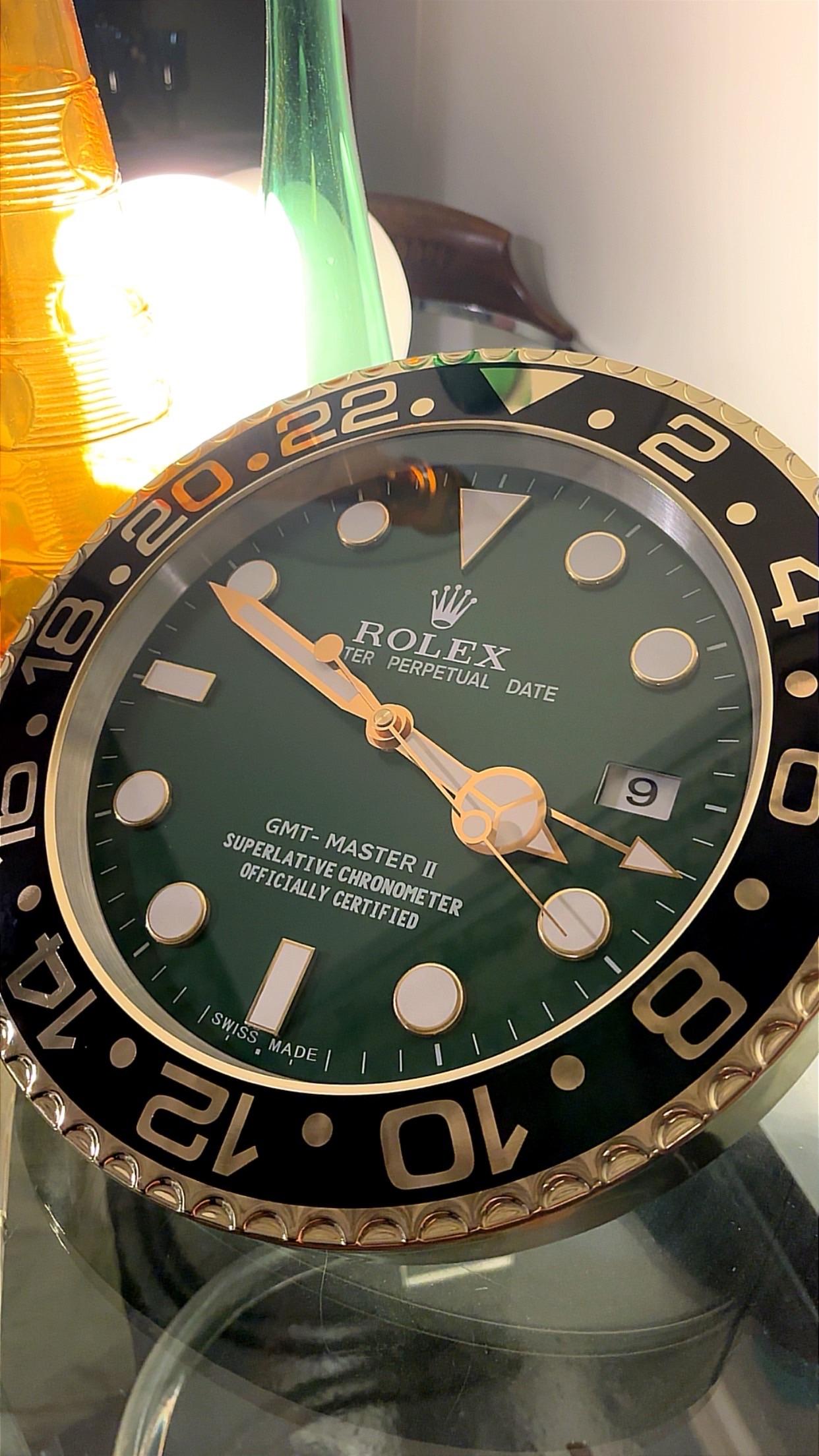 Rolex Dealer's Oyster Perpetual Advertising Wall Clock | Chairish