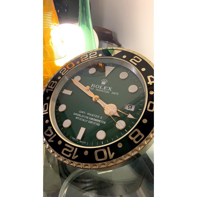 Rolex Rolex Dealer's Oyster Perpetual Advertising Wall Clock For Sale - Image 4 of 4