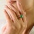 Antique 8 Prong Set 2.68 Ct Emerald Diamond Ring in 14k Gold Size 7 For Sale - Image 4 of 15