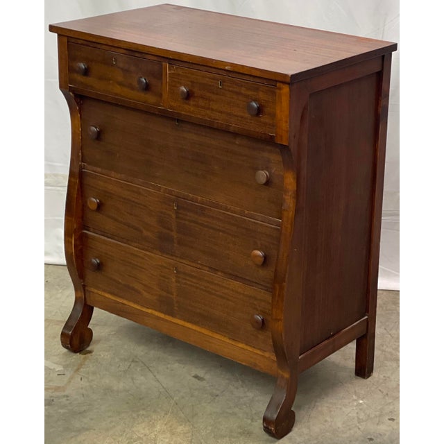Antique Late 1800s Mahogany American Empire Chest of Drawers Chairish