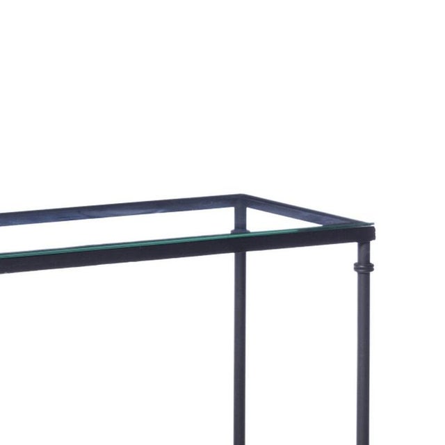 Iron Console Table with Glass Top For Sale - Image 4 of 6