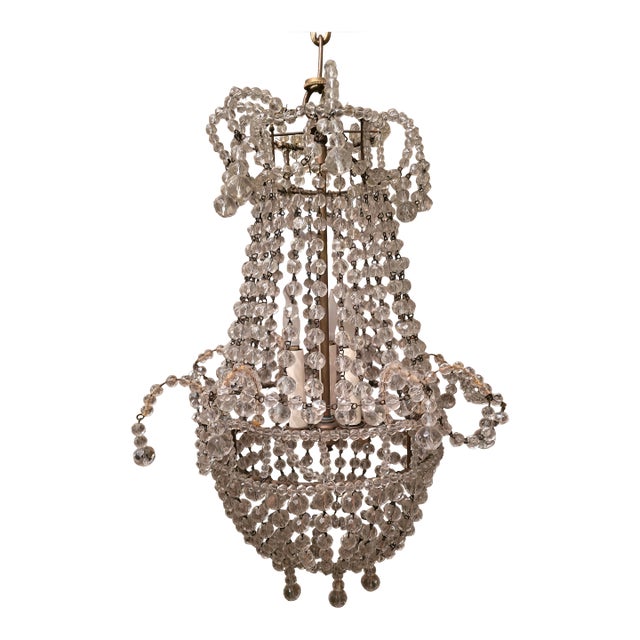 Vintage Mid Century Bagues Style Petite Chandelier For Sale