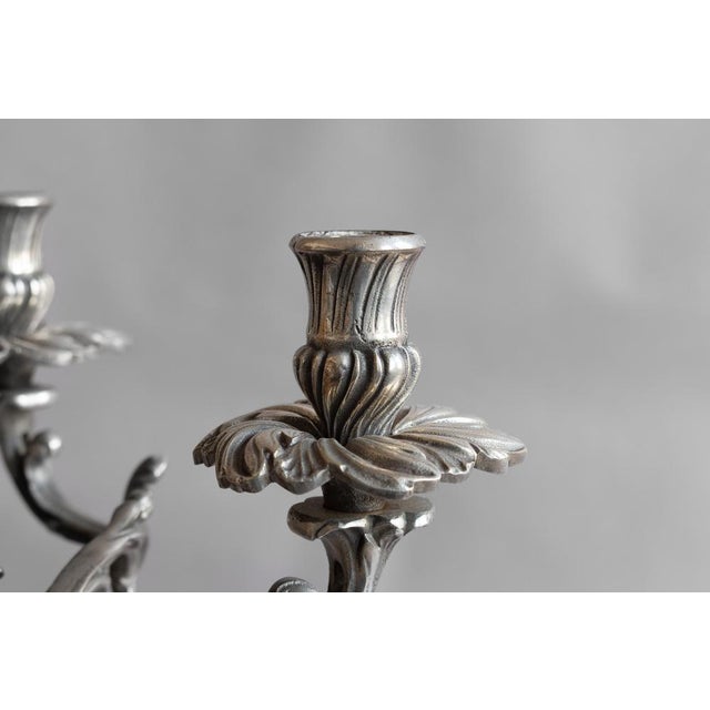 1930s Vintage Candleholder in Silver Plating, 1930 For Sale - Image 5 of 8