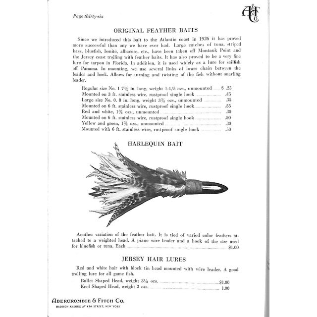 Abercrombie & Fitch Salt Water Tackle 1938 Catalog For Sale - Image 13 of 13