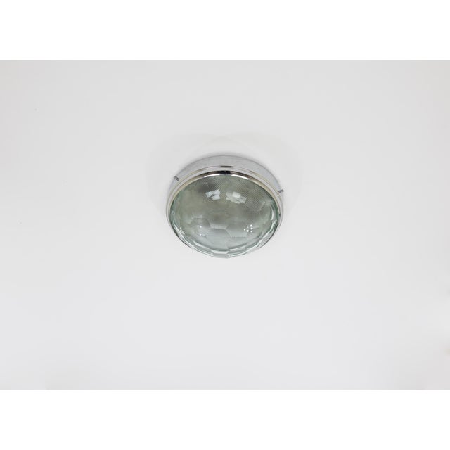 Metal Ceiling Lamp with Faceted Glass by Pia Guidetti Crippa for Lumi, 1960s For Sale - Image 7 of 9