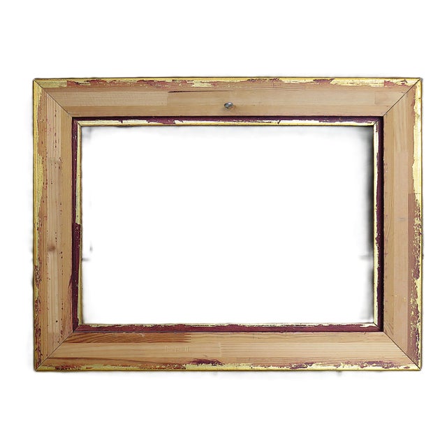 Mid-Century Modern Ornate Gilt Wood & Gesso Picture Frame Fits 12 1/4" X 17 1/4" Rabbet Opening For Sale - Image 3 of 3
