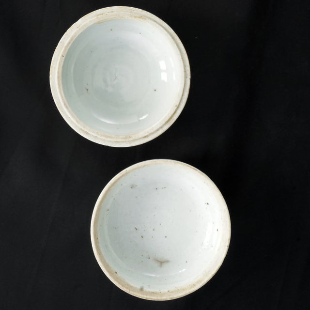 Blue Antique Chinese Qing Double Happiness Porcelain Paste Box 19th Century For Sale - Image 8 of 8