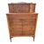 1920s Antique Burled Mahogany and Walnut Highboy Dresser on Casters For Sale